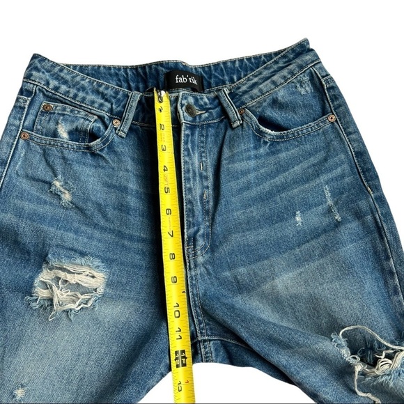 fab'rik High Rise Distressed Blue Jeans - Picture 9 of 13